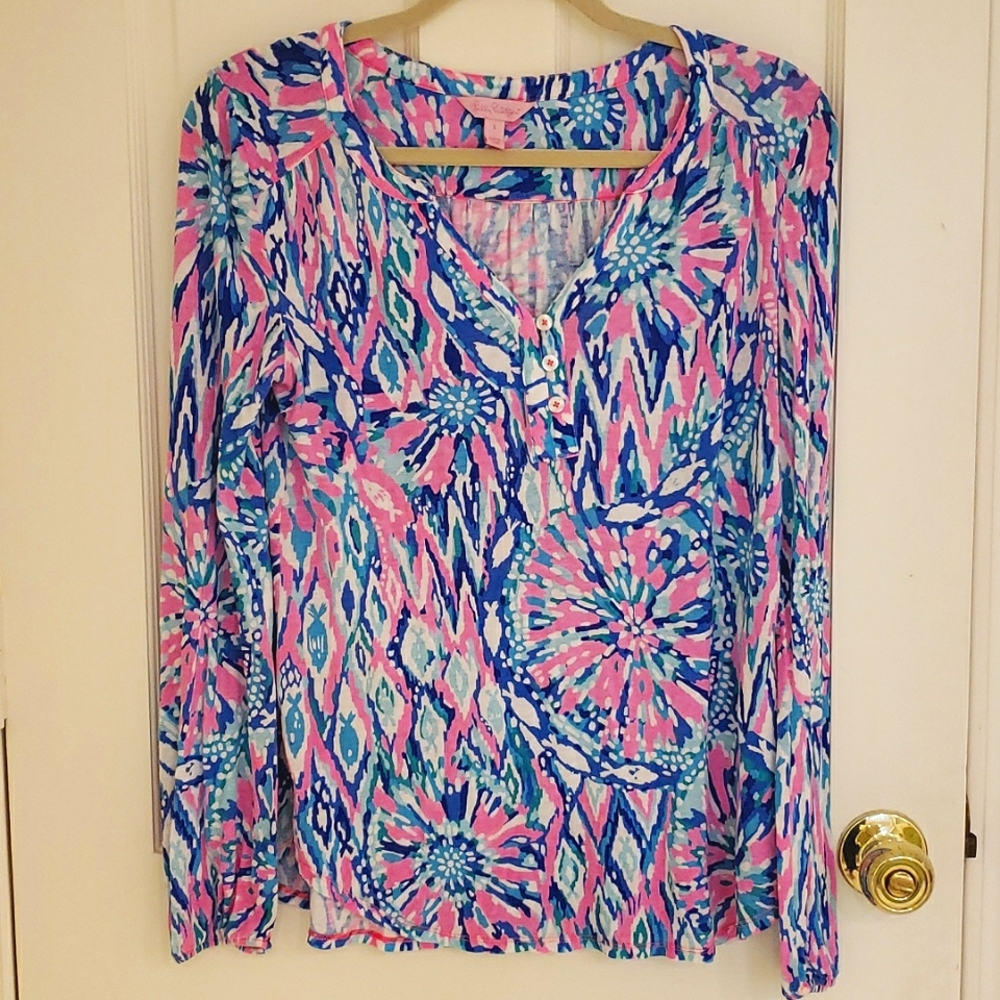 Lilly Long Sleeve Tunic Top, Small
